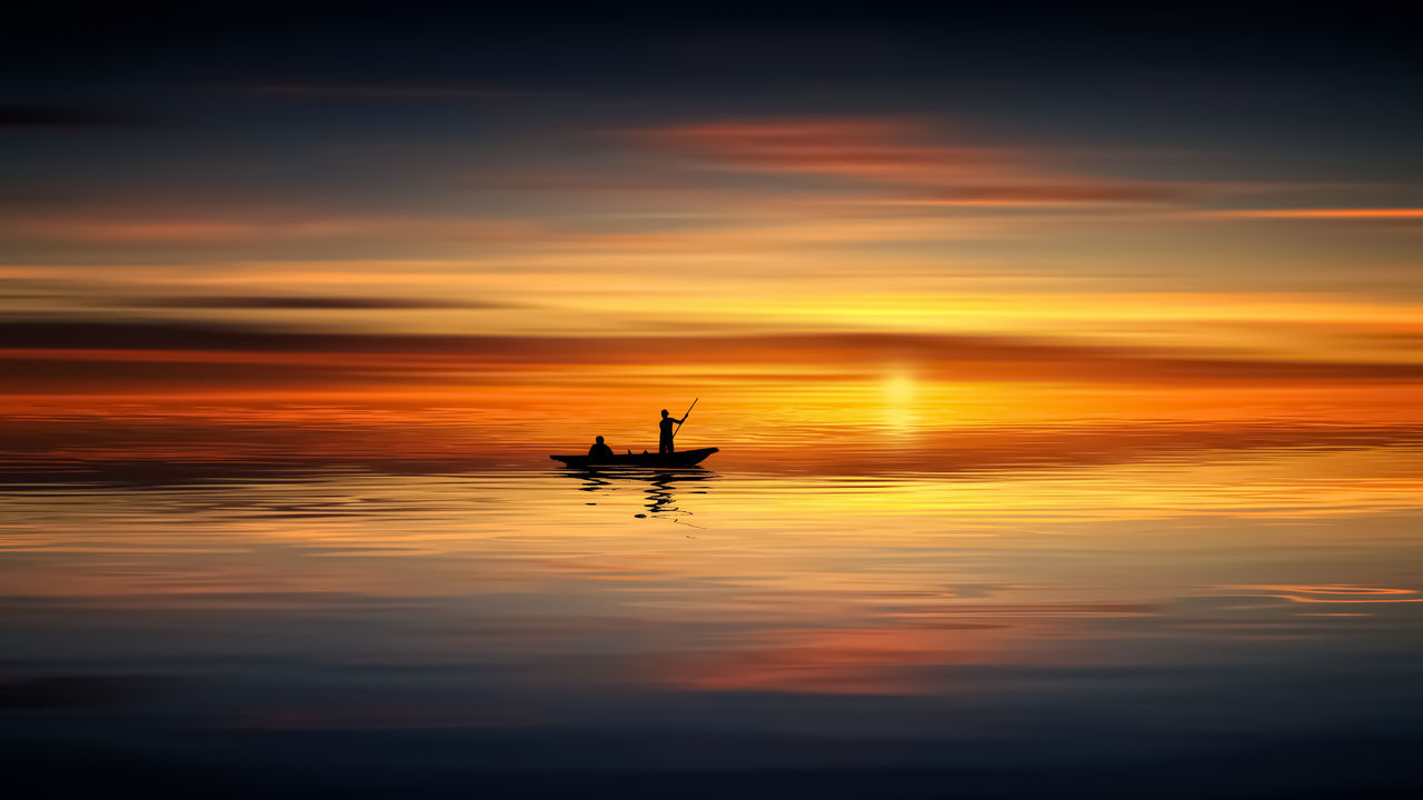 Sunset Fishing Wallpaper by JuanBoyP on DeviantArt