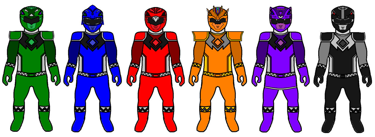 Power Rangers Primal Evolution-All Six Rangers Tog by Dino ...