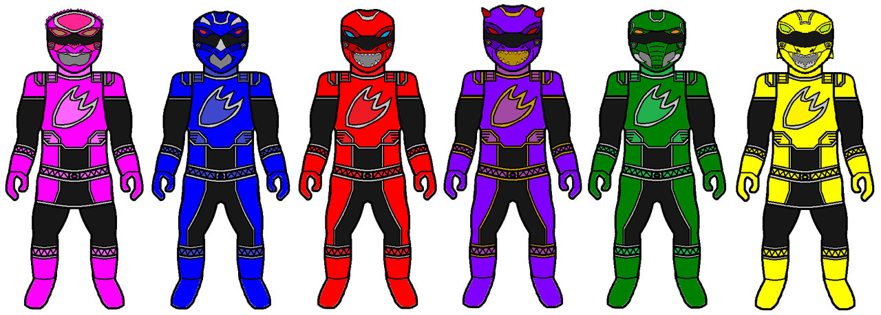 Power Rangers Dino-Sorce All Six by Dino-SourceBlack19 on DeviantArt