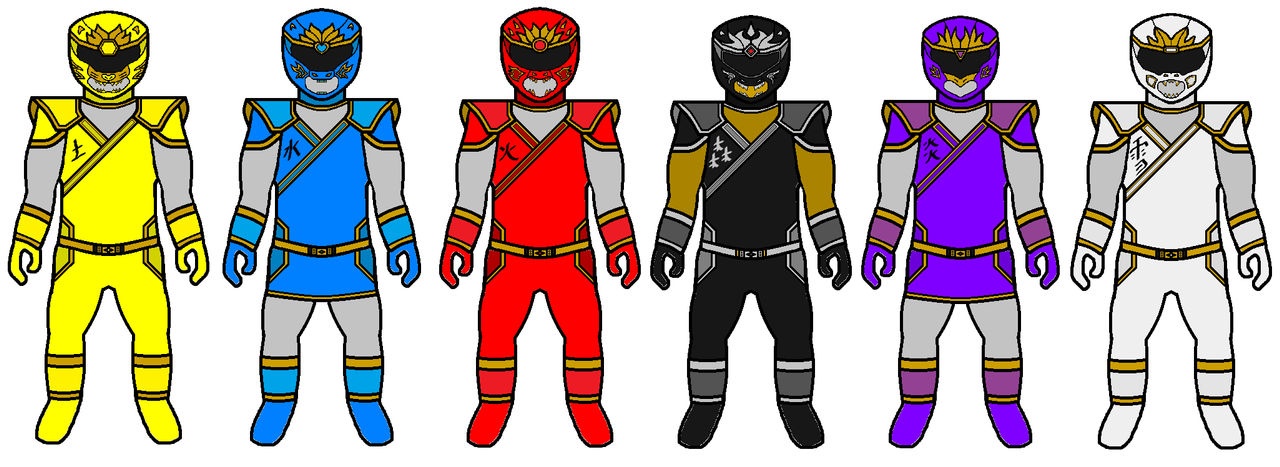 Power Rangers Katana-All Six by Dino-SourceBlack19 on DeviantArt
