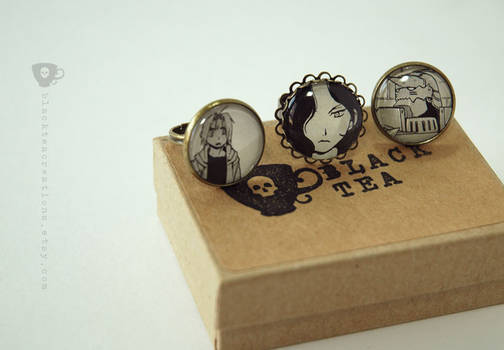 Handmade Manga Ring Set - Full Metal Alchemist