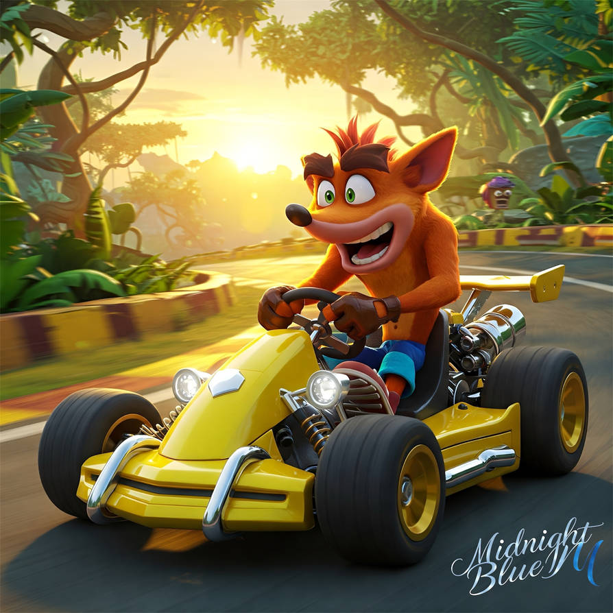 Djb Racing Crash Bandicoot racing in the Jungle! by Midnightbluem on DeviantArt