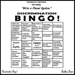 Discrimination Bingo! Plurality Edition V2