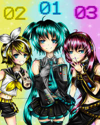 Vocaloid Girls! ~Thank you for 300+ by naftie