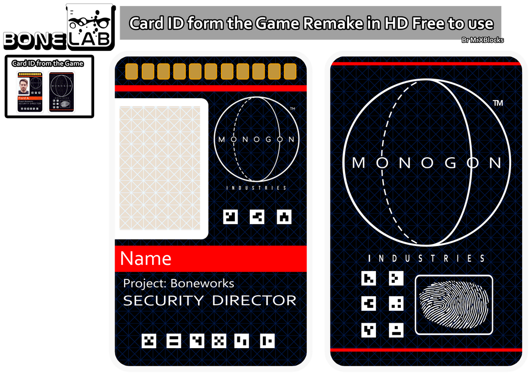 Bonelab ID Card free to use by MASTERQ2 on DeviantArt