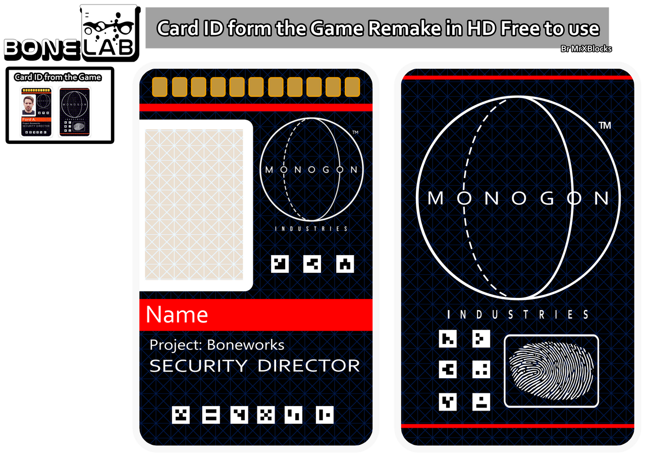 Bonelab ID Card free to use by MASTERQ2 on DeviantArt
