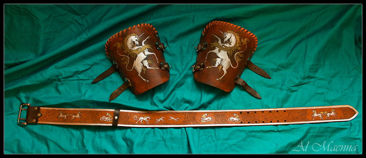 Belt and bracer Unicorn Set