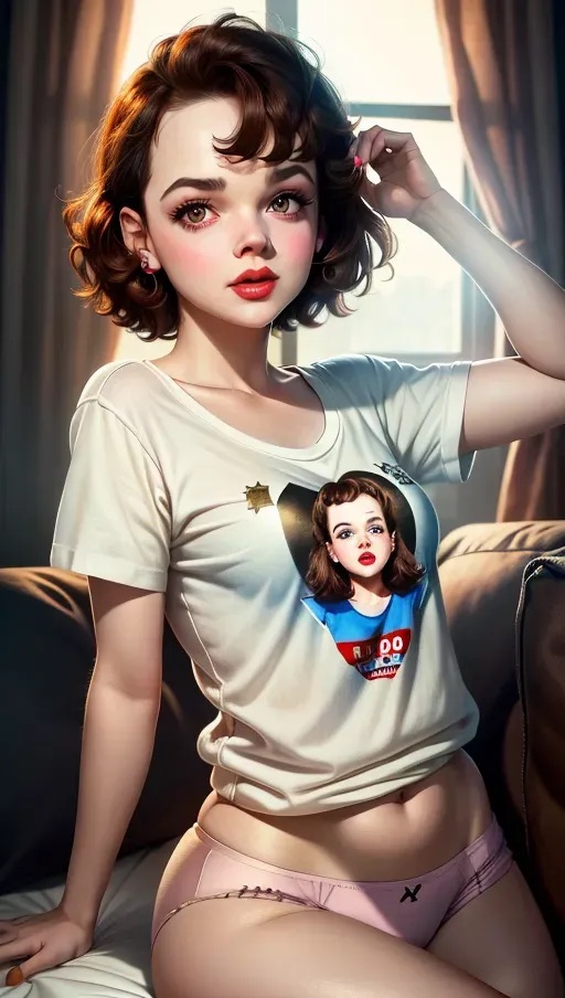 Judy Garland in T-shirt and panties by sneezyserena on DeviantArt