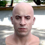 The 3d model Vin Diesel head