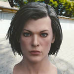 3d model Mila Jovovich hair 7 by steplont