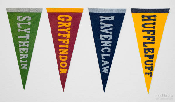 Hogwarts House Felt Pennants