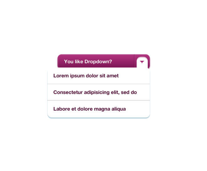 Beautiful Pink Drop down Menu by psdzzz on DeviantArt