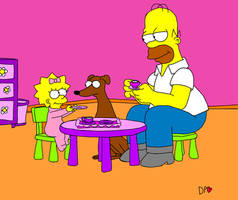Having a tea party