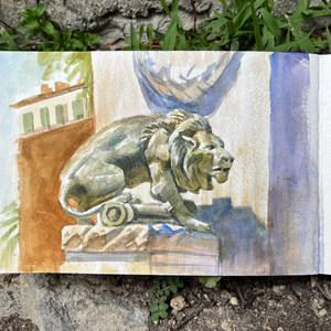 Garibaldi Square - watercolour study
