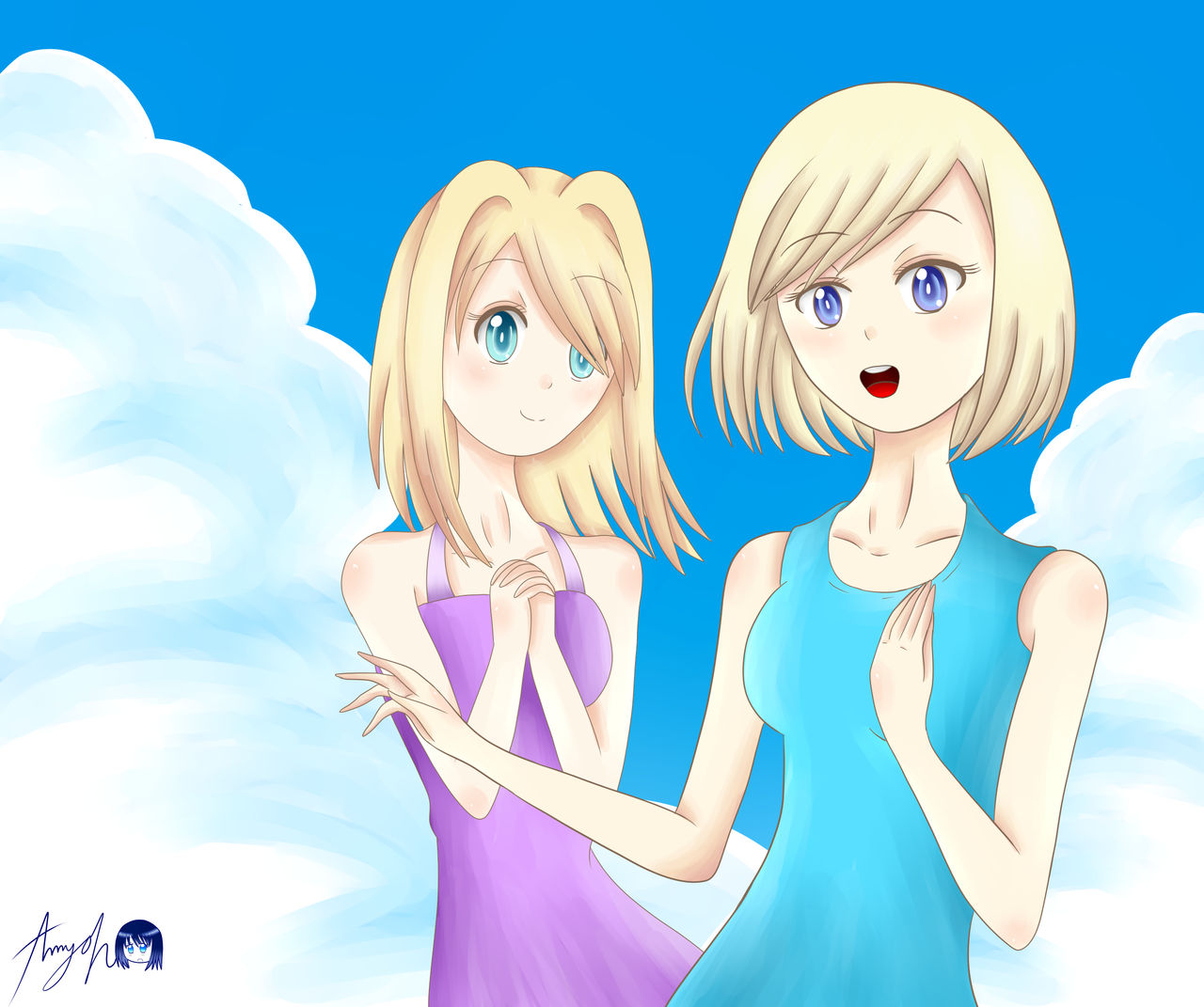 two beautiful Anime girls by Amy-Oh on DeviantArt