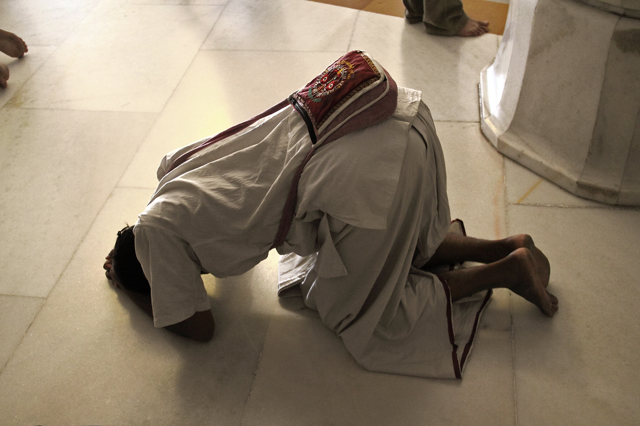 Devotees at ISKCON temple, Delhi