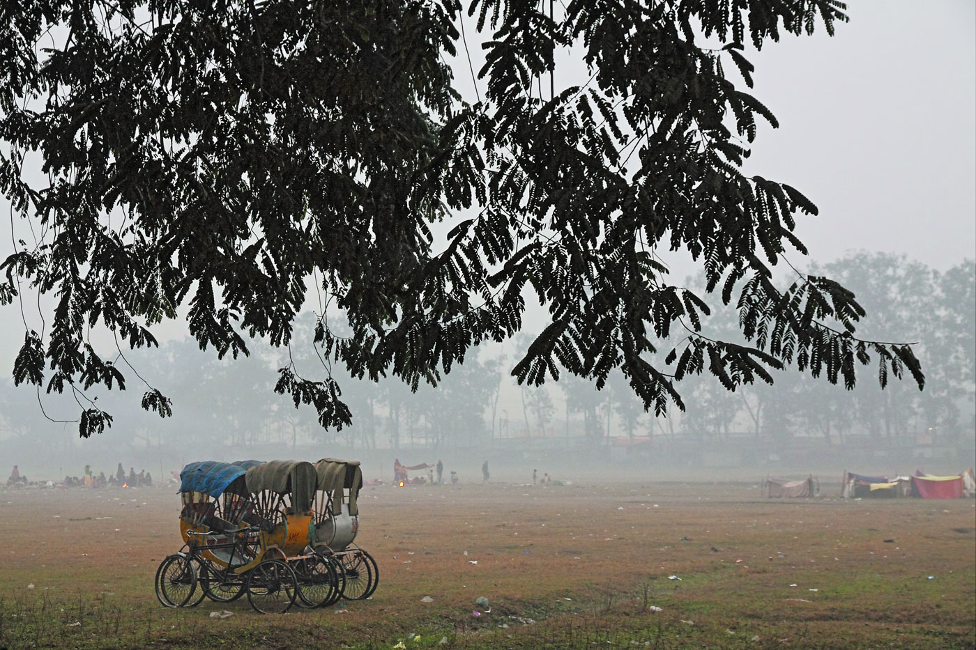 Cycle Rickshaws parked near railway station 2