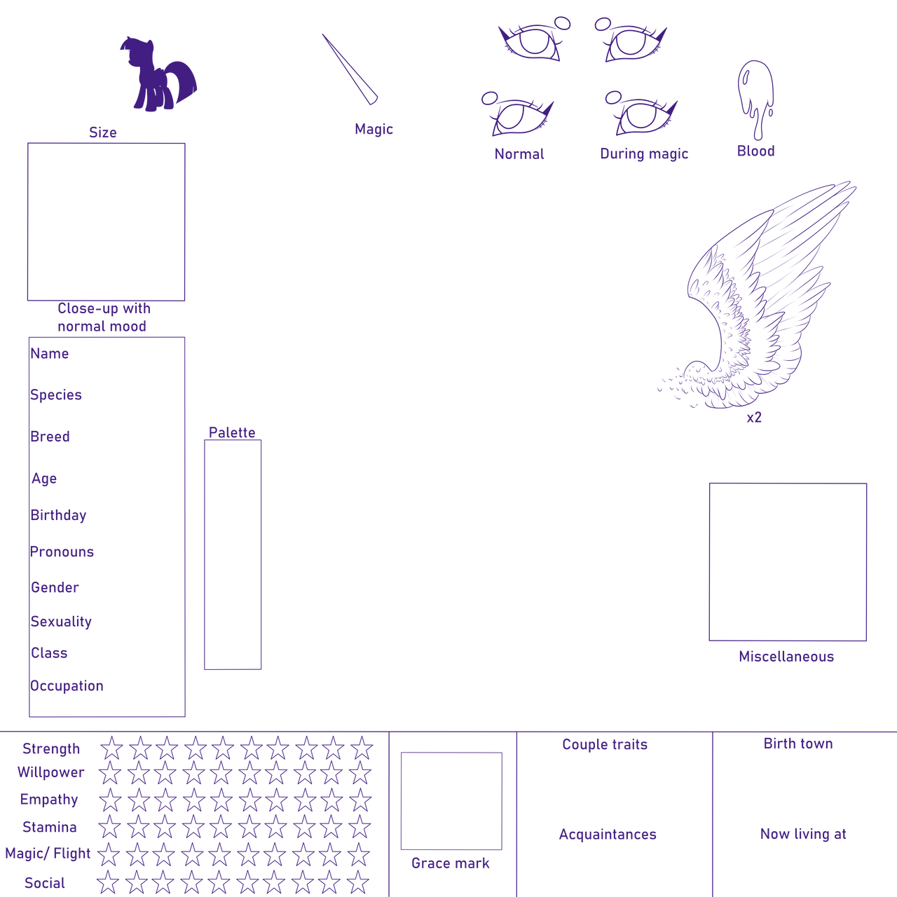 F2U mlp ref sheet template by CranberryCakeArt on DeviantArt