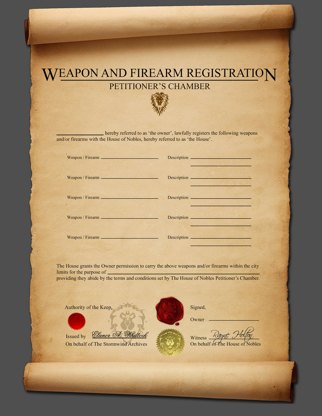 Firearms Key Register IC Firearms and Weapons Registration by Mortanis-Design on DeviantArt