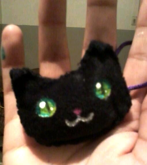 Keychain: Black cat