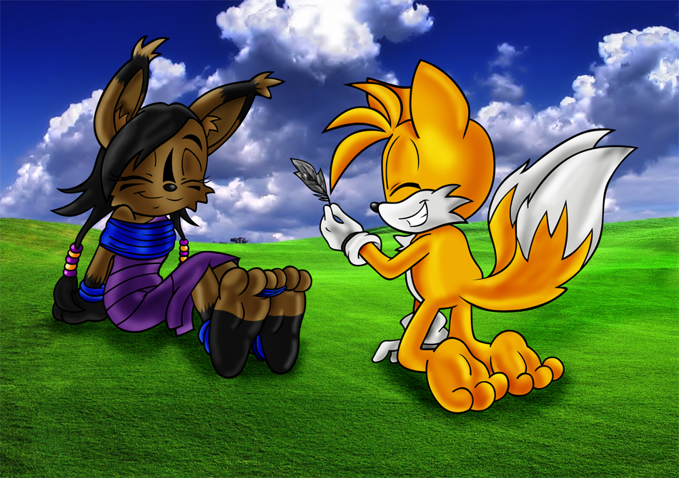 Tails...hehe...that tickles! by Shadz-the-Fox on DeviantArt.