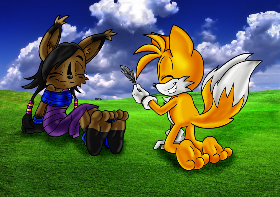 Tails...hehe...that tickles!