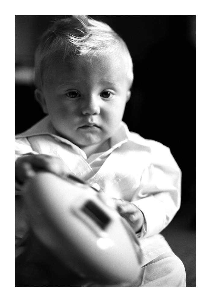 christening - jack and his toy