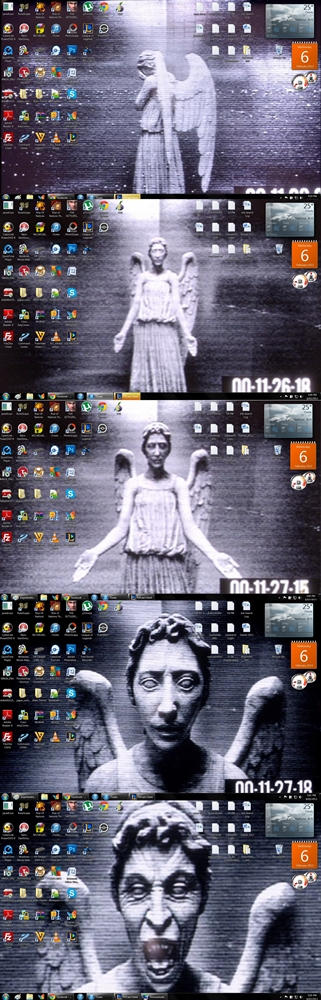 Doctor Who! - Weeping Angel changing desktop