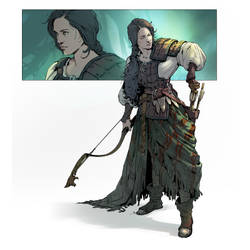 Gitanna - Archer character art.
