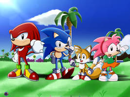 Classic Team Sonic with Amy Rose