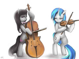 Commission: Octavia and Vinyl Scratch