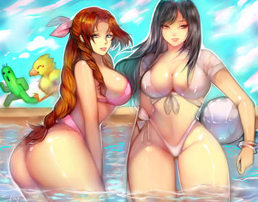 Final Fantasy: Bikini Babes Tifa and Aerith