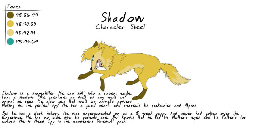 Shadow -- Character Sheet by tiogawhitewolf on DeviantArt