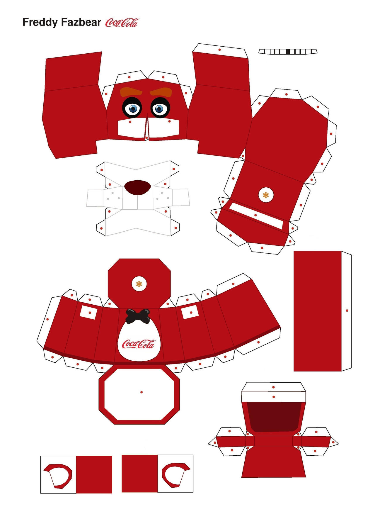 Freddy Coca Cola Papercraft (1) by leonar3345 on DeviantArt