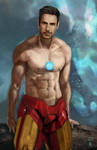 Tony Stark Half Armor by ekoyagami