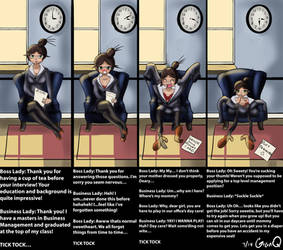 Office Lady Age Regression Dialogue by gigabowsercq