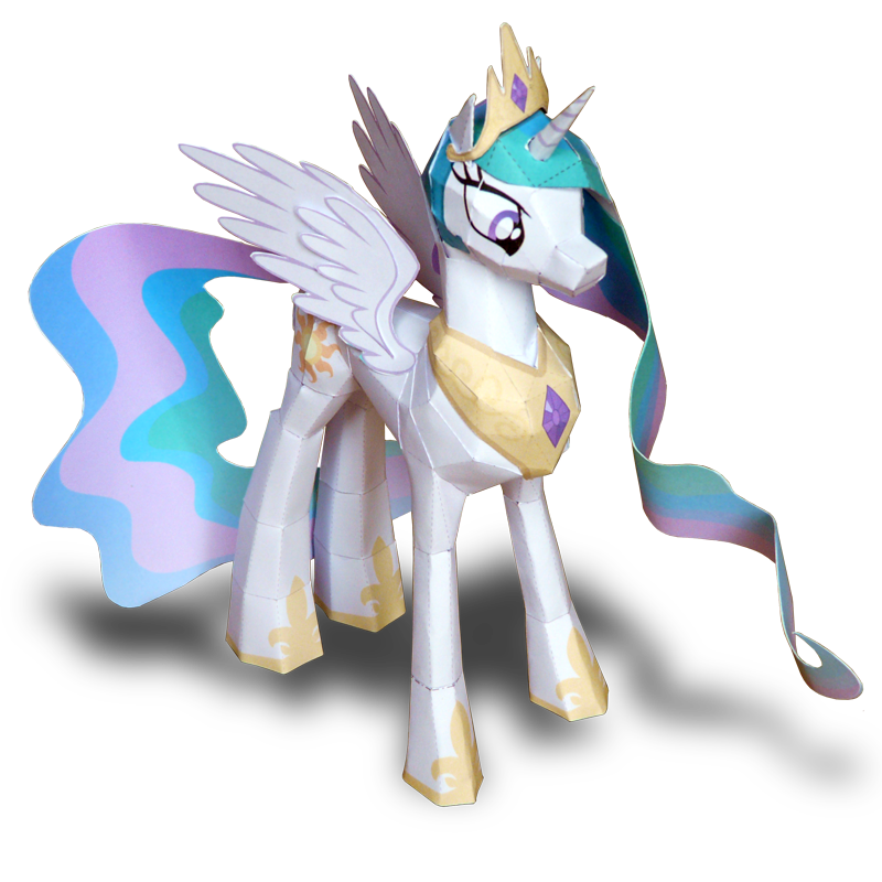 Princess Celestia papercraft by muffinshire