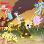 Ghost Pony Rider fight scene commission