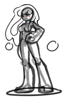 Slime girl pose (wip)