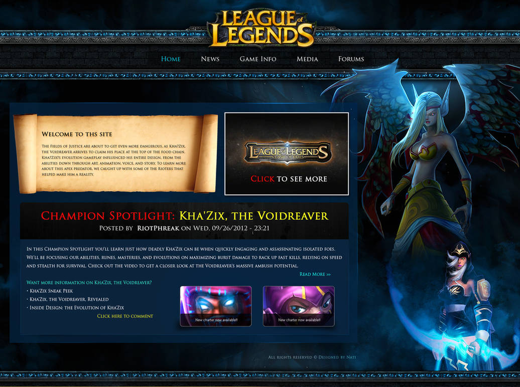 League of Legends-Website design by Crazy-Trip on DeviantArt