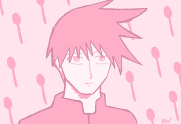 Ritsu Kageyama in Millennial Pink