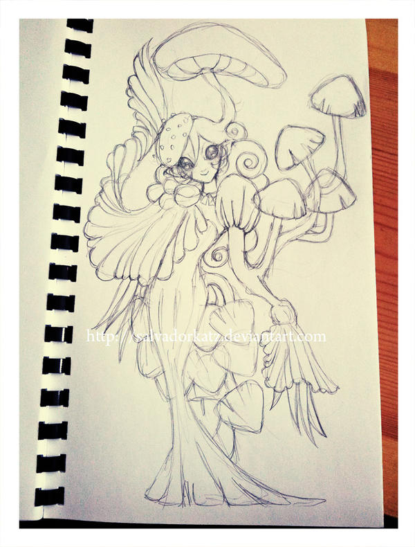mushroom lady sketch by salvadorkatz on DeviantArt