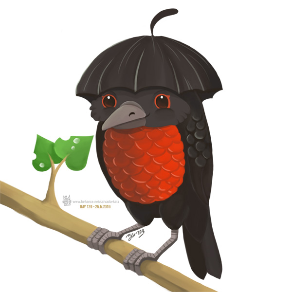 day 129 - U for Umbrellabird by salvadorkatz on DeviantArt day 129 - U for Umbrellabird by salvadorkatz on DeviantArt