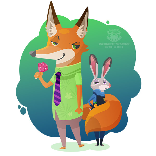 Day 186 - the fox and bunny