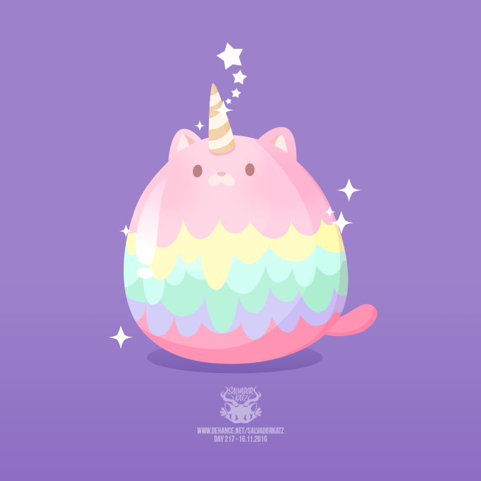 Day 217 - rainbow unicat