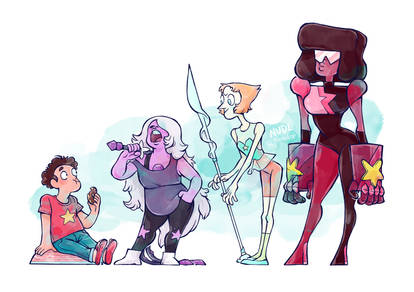 Crystal Gems taking a break