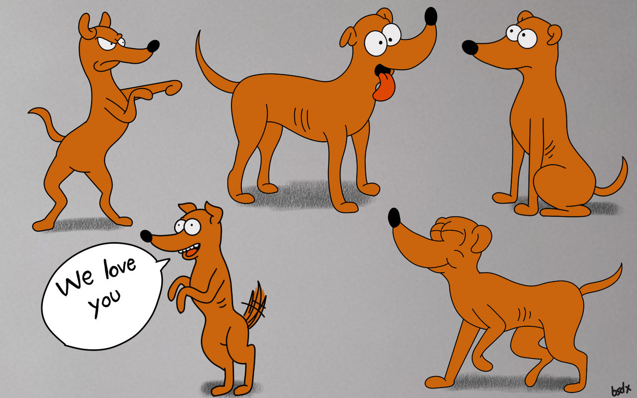 Fanart 190: Santa's Little Helper(simpsons series) by bsdx on DeviantArt