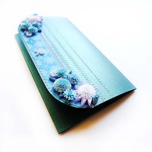 quilling envelope winter mess