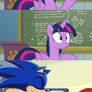 Twilight wakes up Sonic (Meme) 