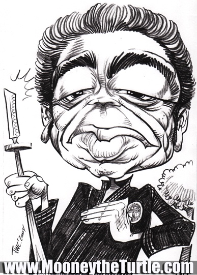 Masaaki Hatsumi bnw caricature